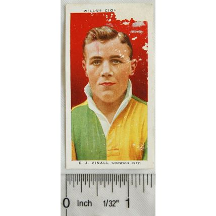 1935 Wills Association Footballers No. 44 E. J. Vinall, Norwich City