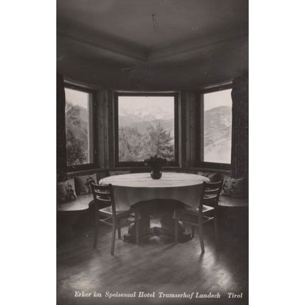 Berghotel Tramserhof Landbeck Tirol Restaurant Window Table Postcard