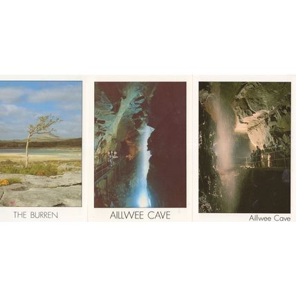 Aillwee Cave Burren County Clare Ireland 3x Visitor Postcard s