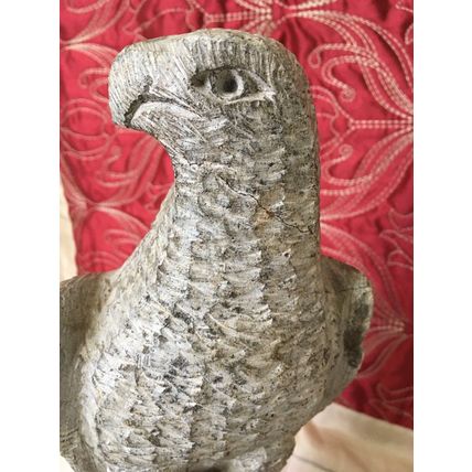 Aftican Art Shona Hand Carved Stone Eagle 4.5 kg Over 12” Inches Collectable