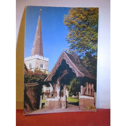 ST. MARY'S ON THE HILL CHURCH, HARROW, LONDON used postcard =