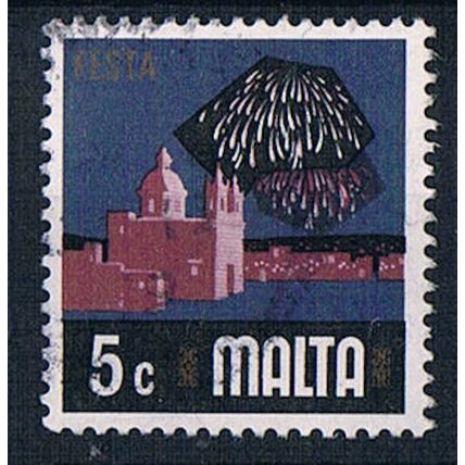 Malta 1973 SG495 ma24 Fiesta 5c Used Stamp