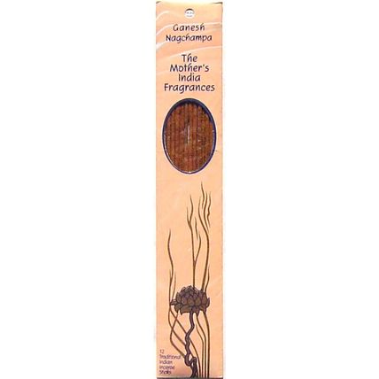 Ganesh Nag Champa, Mother's India Fragrances, 12 Sticks