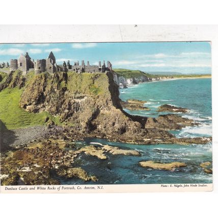 Dunluce Castle Co Antrim Ireland Postcard posted VGC