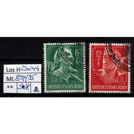Los H23049: Deutsches Reich Mi. 894/95, gest.
