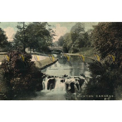 Buxton Gardens, Derbyshire, National Series Postcard, 1905