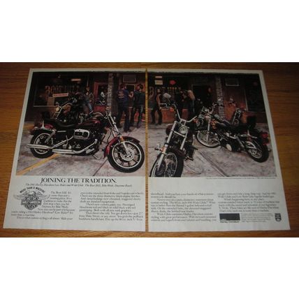 1981 Harley-Davidson Low Rider and Wide Glide Motorcycles Advertisement