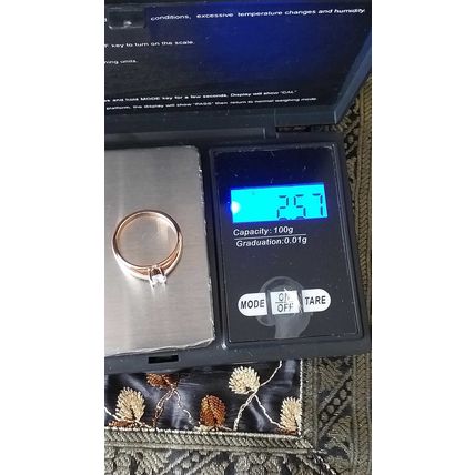 Vintage 1990-s 14 Ct Rolled Gold Zircon Ring Size UK N 1/2 US 7 - Hallmarked!
