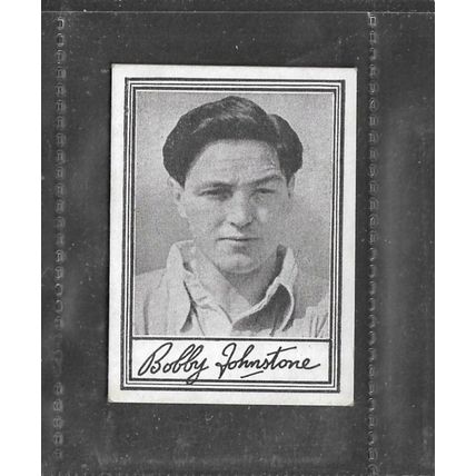 BARRATT - Famous Footballers - Series A3 - 1955 - #18 - R.Johnstone - Man. City.