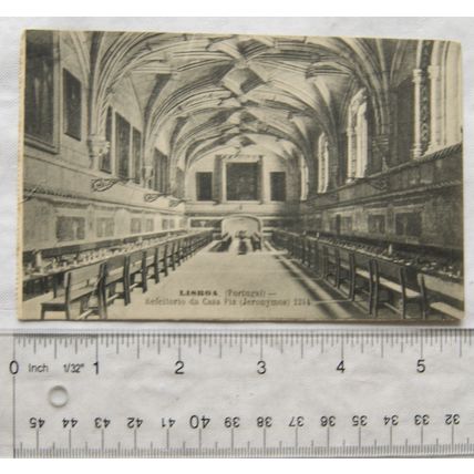 vintage postcard Lisboa, Refeitorio da Casa Pia ( Jeronymos )