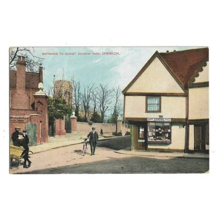 Entrance To Christchurch Park, Ipswich, Suffolk, Postcard.