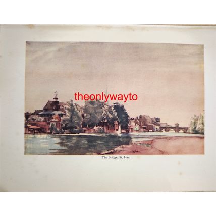 The Bridge, St Ives, Cambridgeshire, Book Illustration (Print), 1936