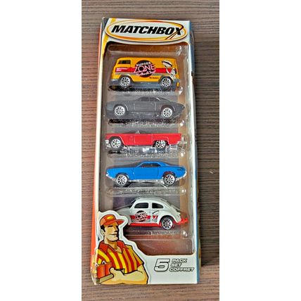 Matchbox Burger Zone (2005) Mattel Toy Car 5-Pack Box Set