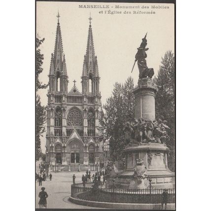 Monument des Mobiles et l'Église des Réformés, Marseille, c.1905-10 - CPA