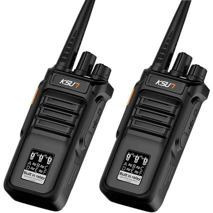 KSUN 2 Pack Two Way Radios Walkie Talkies Long Range 100 Miles, Built in Relay f