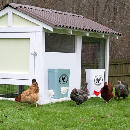 Chicken Feeder and Chicken Waterer Set (3 Gallon/26 Pounds) - Hanging Automatic