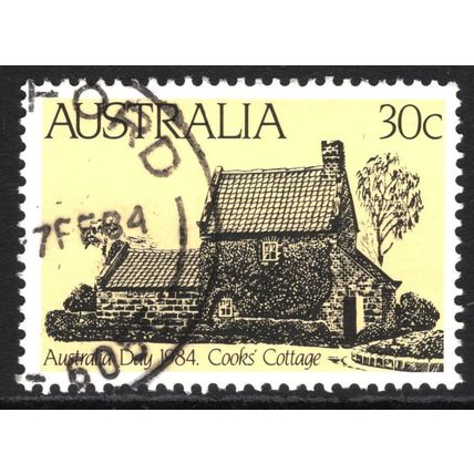 AUSTRALIA 1984: AUSTRALIA DAY - 30c COOK'S COTTAGE USED (G2)