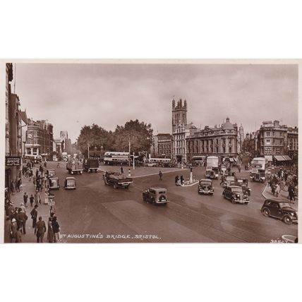 ED34 BRISTOL - ST AUGUSTINES BRIDGE . RP POSTCARD