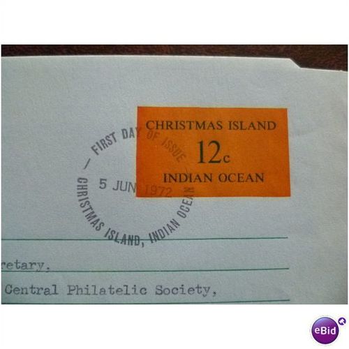 Christmas Island Indian Ocean 1972 12c Aerogramme FDI postal stationery air mail