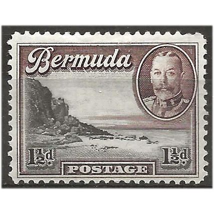 Bermuda 1936 SG100 1 1/2d Black & Chocolate Mounted Mint . ..
