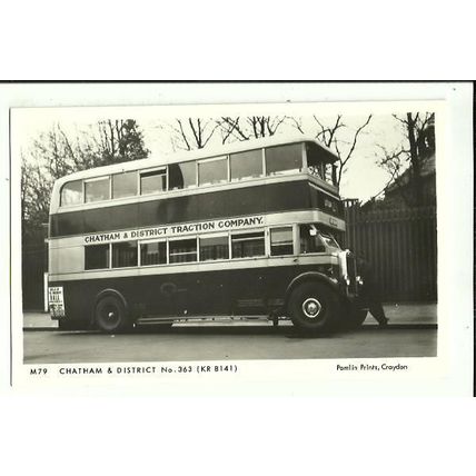Kent CHATHAM & DISTRICT Bus No.363 Postcard (Pamlin M79)