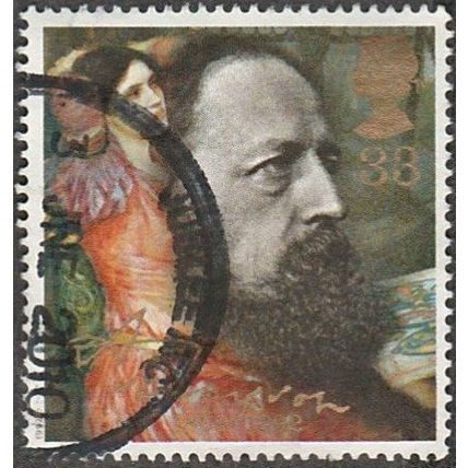 1992 Death Centenary Lord Tennyson. 33p Value. Tennyson in 1864. FineUsed