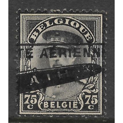 BELGIUM 1934 KING ALBERT MORNING STAMP 75c BLACK SG 654 FINE USED