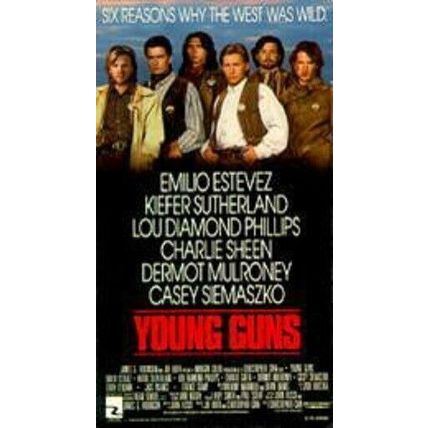 Young Guns..Starring: Emilio Estevez, Kiefer Sutherland (used VHS)