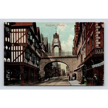Eastgate Chester UK Cheshire - Valentine & Sons Souvenir Postcard