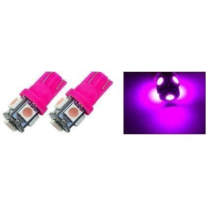 T10 501 W5W 5 SMD 5050 Xenon Colour LED Side Interior Number Wedge Light
