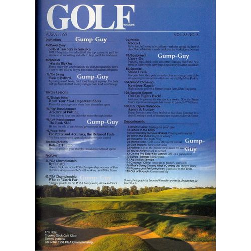 Golf magazine August 1991 Best Teacher Chi Chi Rocco Jim McLean Payne Stewart