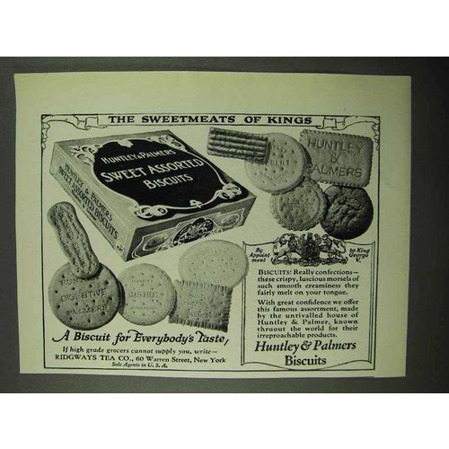 1923 Huntley & Palmers Biscuits Ad - The Sweetmeats