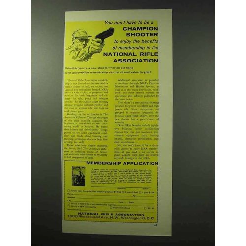 1962 National Rifle Association NRA Ad - Enjoy Benefits