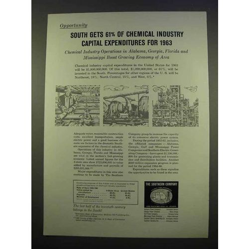 1963 The Southern Company Ad - Chemical Industry