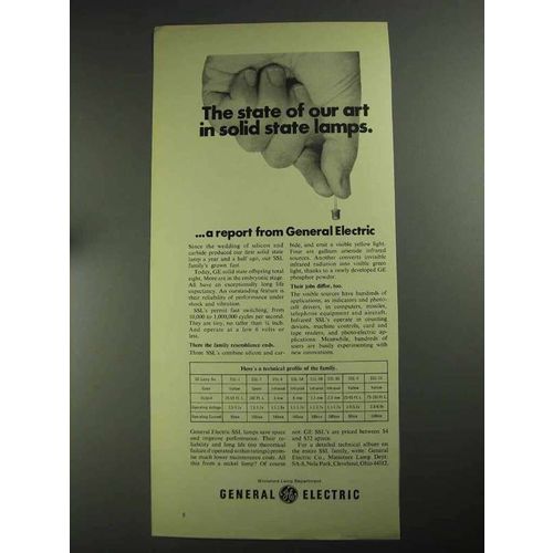 1968 General Electric Solid State Lamps Ad