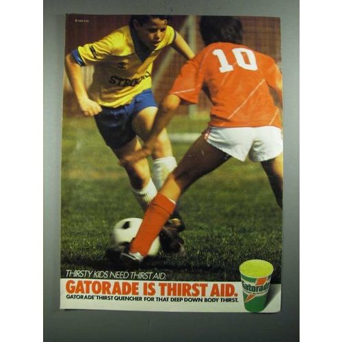 1987 Gatorade Drink Ad - Thirsty Kids Need