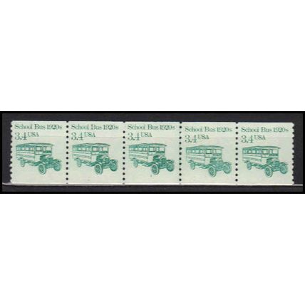 2123 3.4c School Bus Very Fine MNH Dry Gum PNC 1/5 X0028