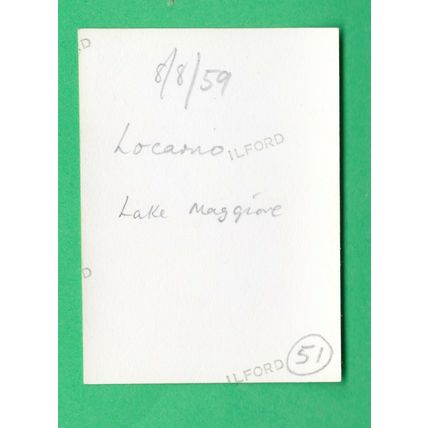 Lake Maggiore - Verbano - Locarno Switzerland Swiss Alps 1959 Ilford photograph