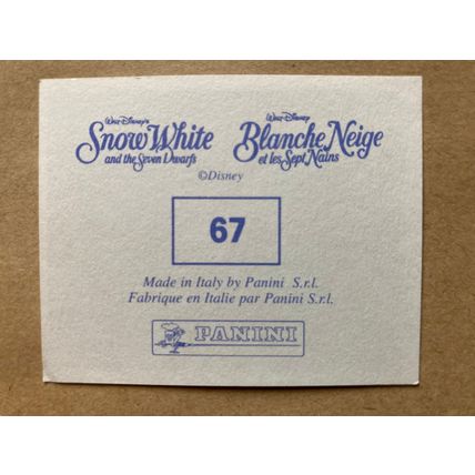 Snow White and the Seven Dwarfs Sticker # 67 (A) unused 1994 Panini Disney