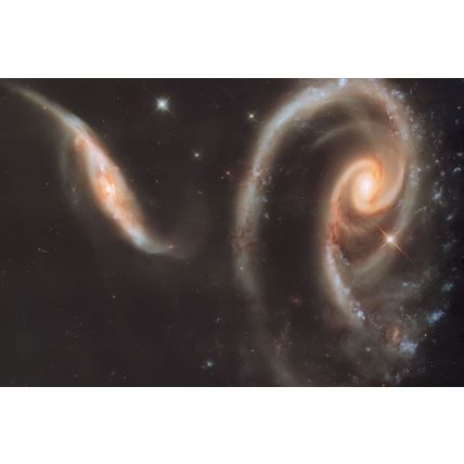 ARP 273 UGC 1810 Galaxy Duo Cosmic Rose Space Astronomy Postcard