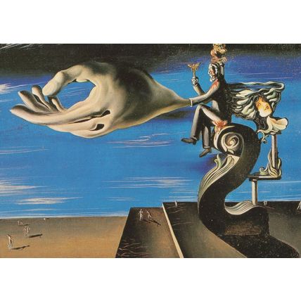 Salvador Dali The Hand Monty Python TV Show Painting Postcard
