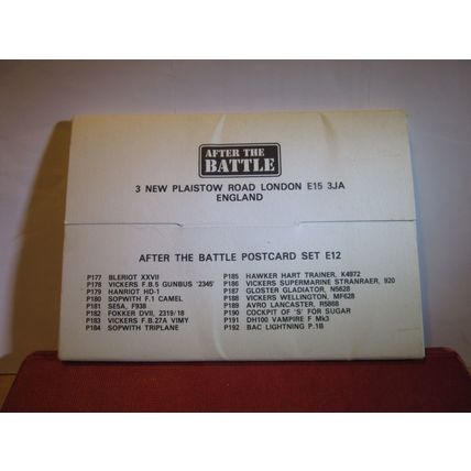 set of 12 RAF MUSEUM unused postcards 'After the Battle' set E12 IN CARD WALLET=