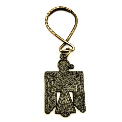 3" Thunderbird Metal Keychain Native American Totem Bag Purse Luggage Charm Clip