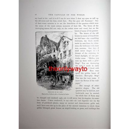 Demolition Of Old Paris, France, Book Illustration (Print), 1892