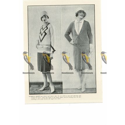 Women's Skirts, Shorter & Shorter in 1928, Book Illustration (Print) 1935