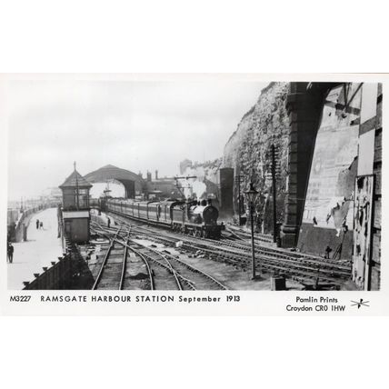 Ramsgate Harbour Train Railway Kent in 1913 Photo Postcard