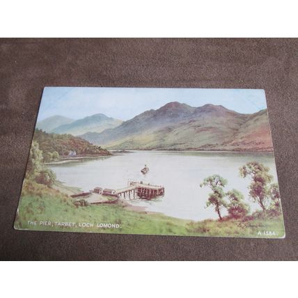 Valentines Postcard -The Pier, Tarbet Loch Lomond - Artist Thompson / A1584