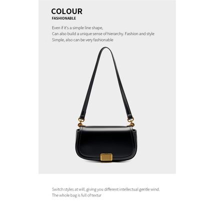 Women's Small Crossbody Bags Lady Cow Leather Shoulder Handbag Black