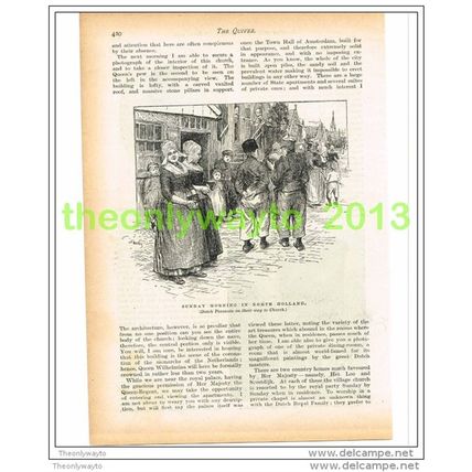 SUNDAY MORNING IN NORTH HOLLAND, THE QUIVER, Book Illustration (Print), c1897