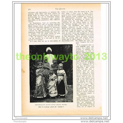 BEJEWELLED HIGH-CASTE CHILD WIVES, INDIA, DENMARK, QUIVER, Illustration, c1897